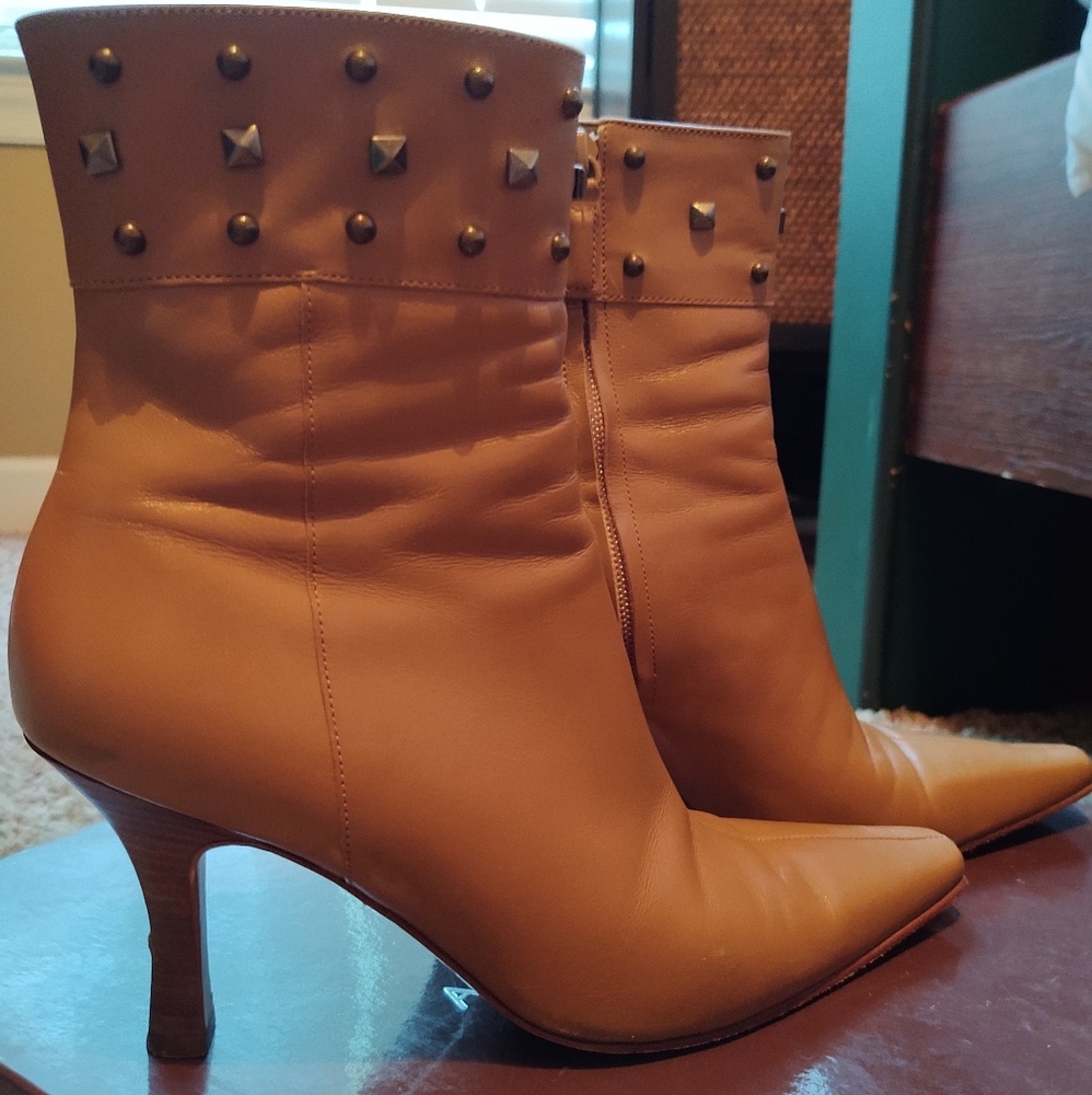 Tan Studded Boots